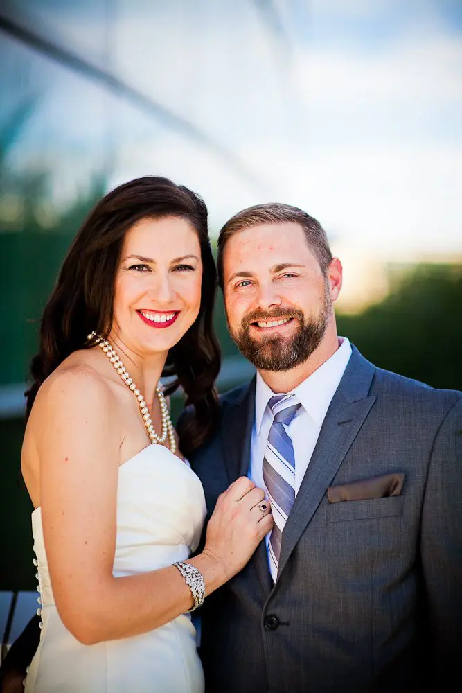 Portrait of the bride and groom