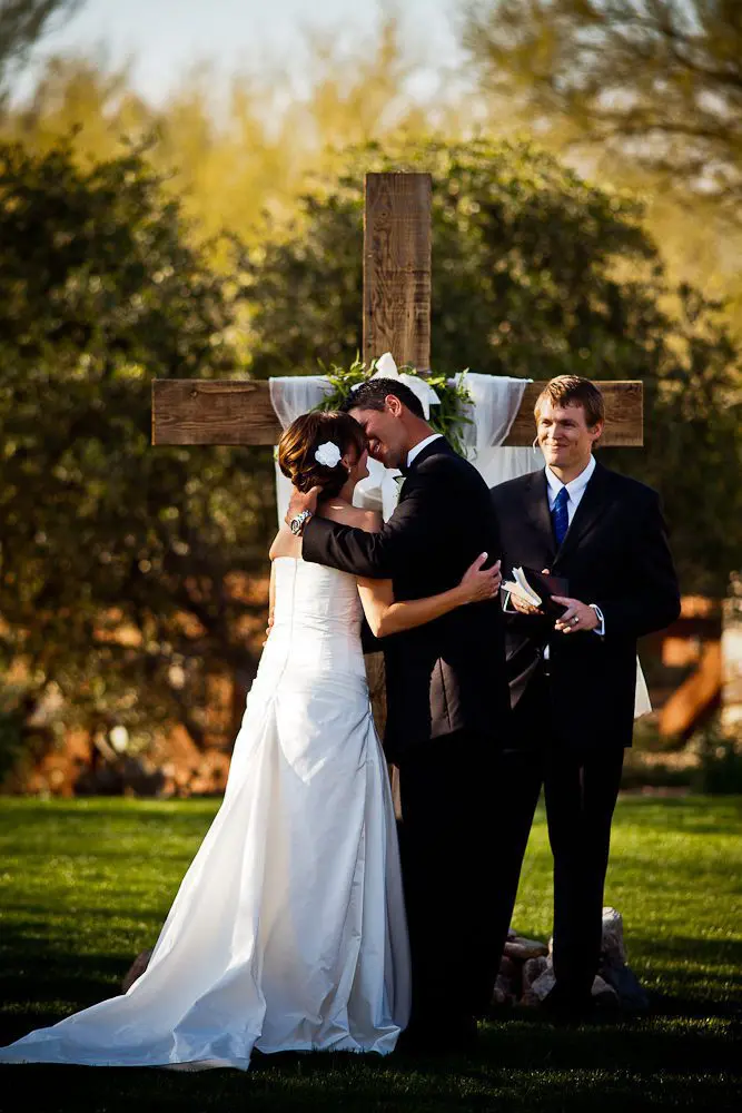 the first kiss the bride and grooms first kiss