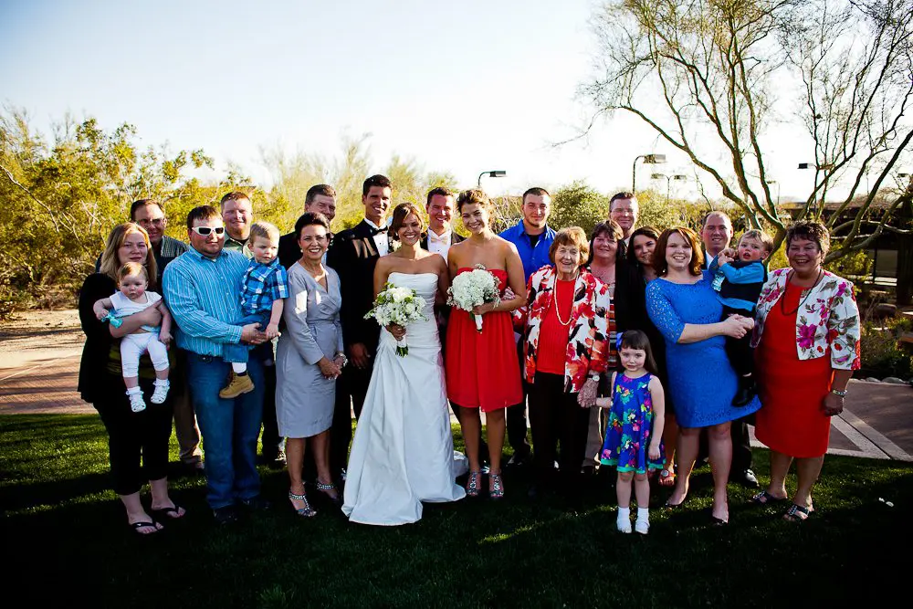 large formal family photograph The bride's side
