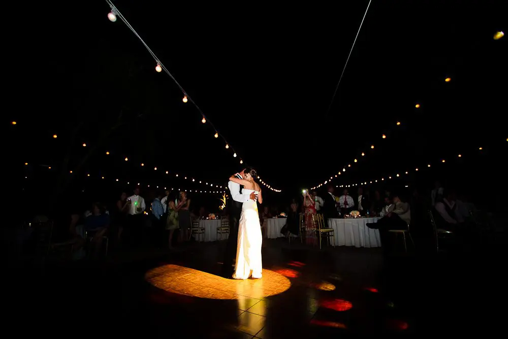 the first dance bride and groom having their 1st dance
