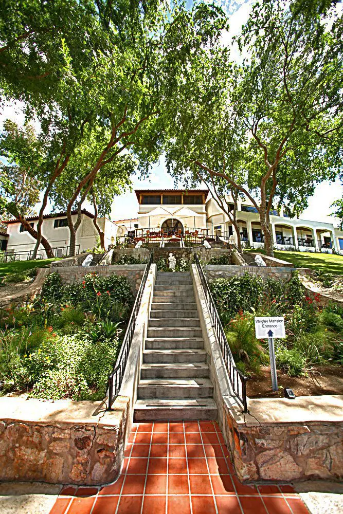 stunning view of the wrigley mansion
