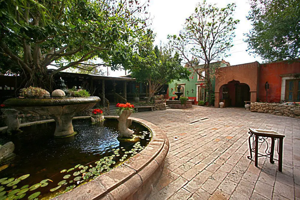 ceremony site leading to reception area
