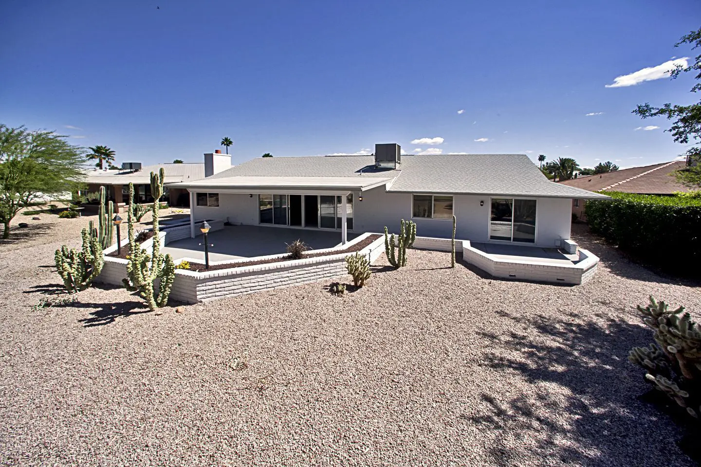 aerial view of backyard