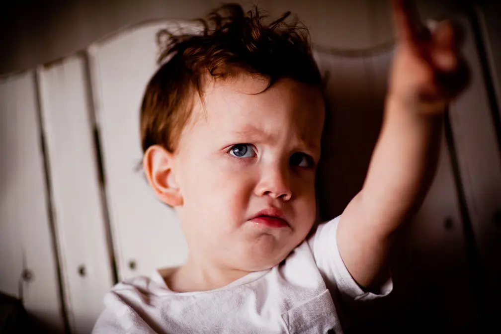 child not wanting to be disturbed while watching tv