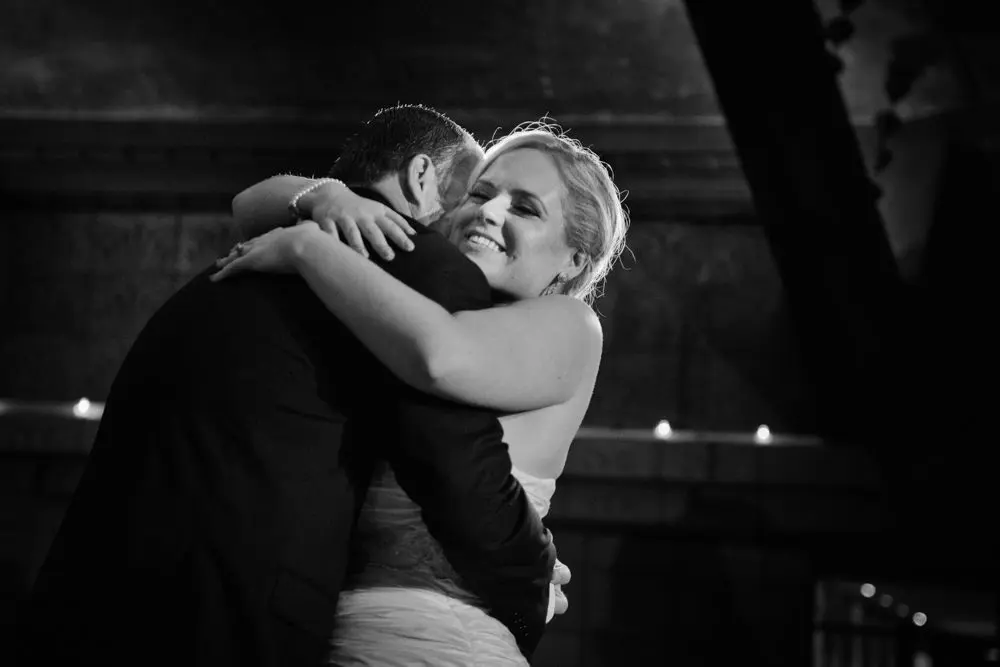 smiling during first dance sedona wedding photography