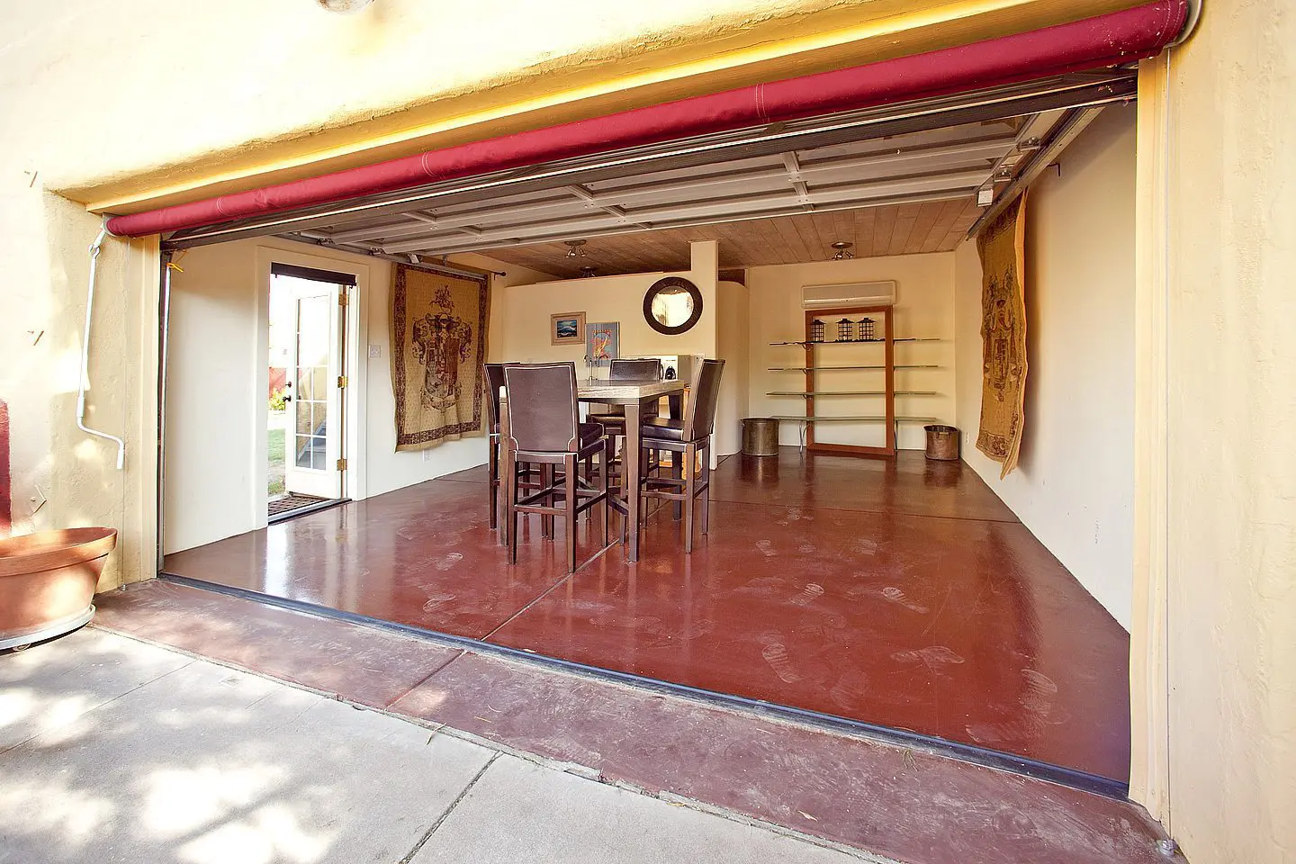 open garage door space