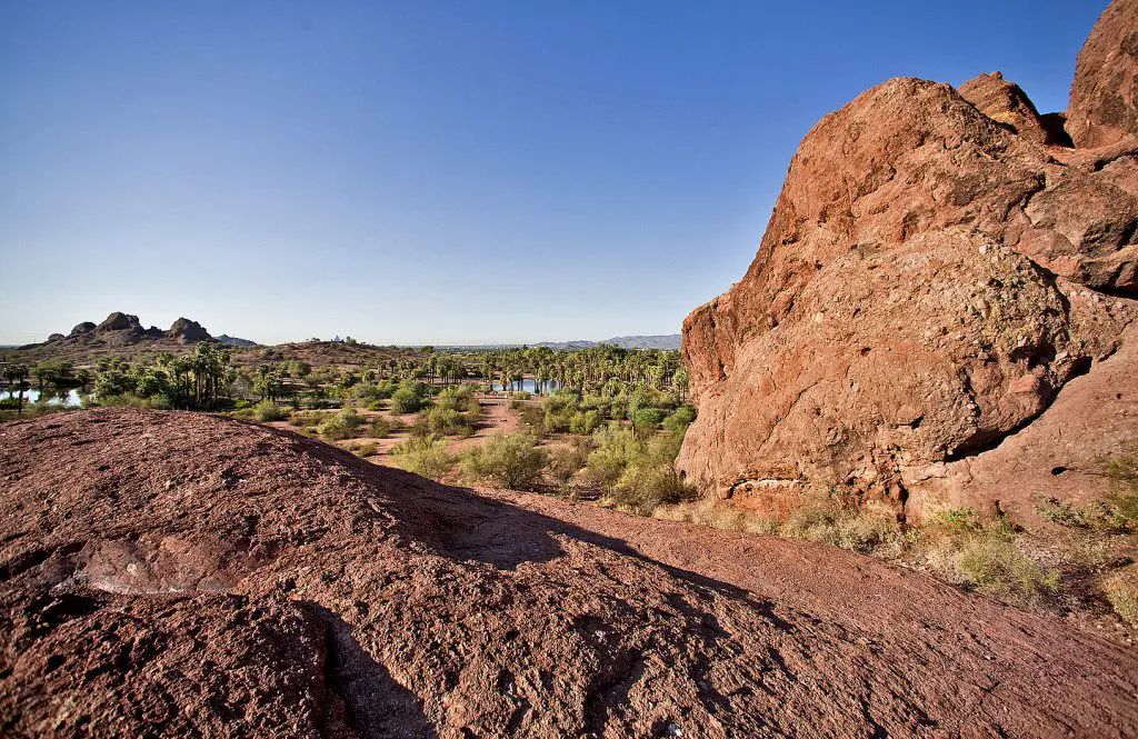 hiking in Papago Park 