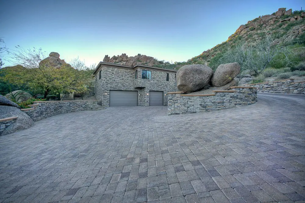 stone driveway