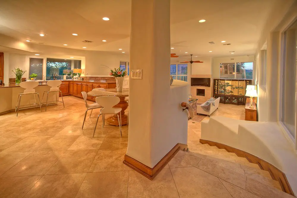 kitchen leading to family room