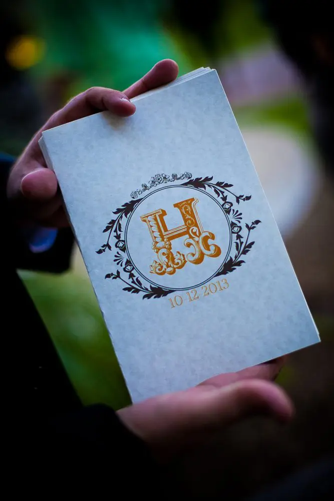 the wedding handouts