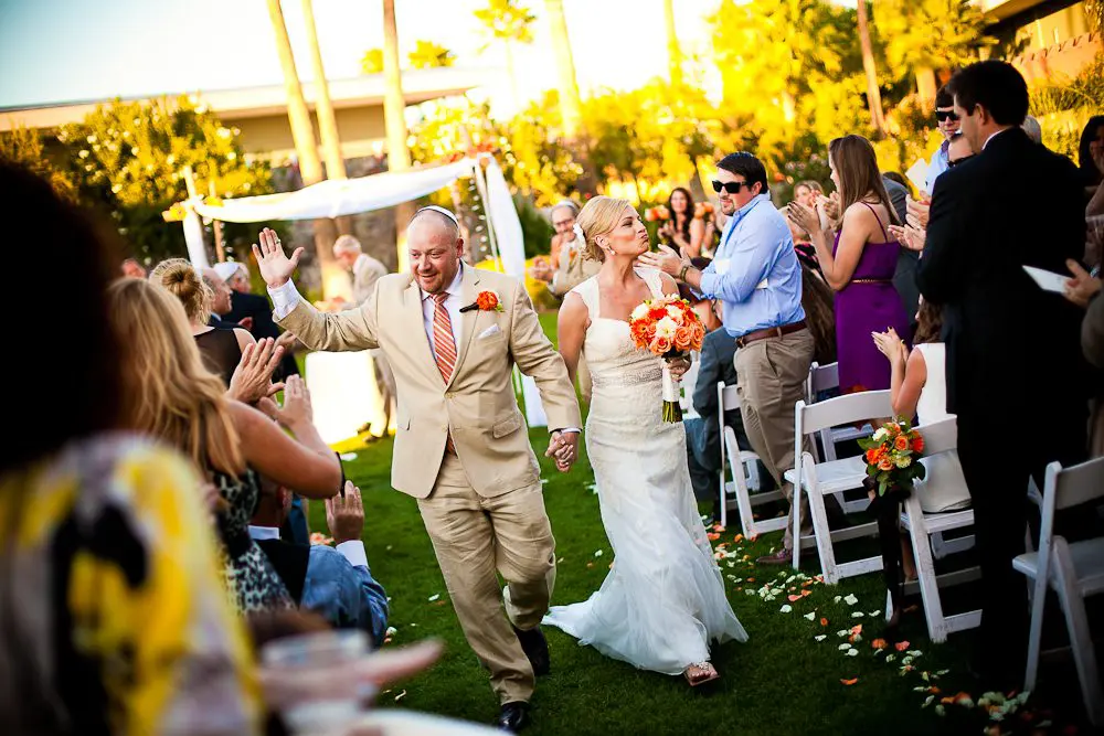 leaving the ceremony