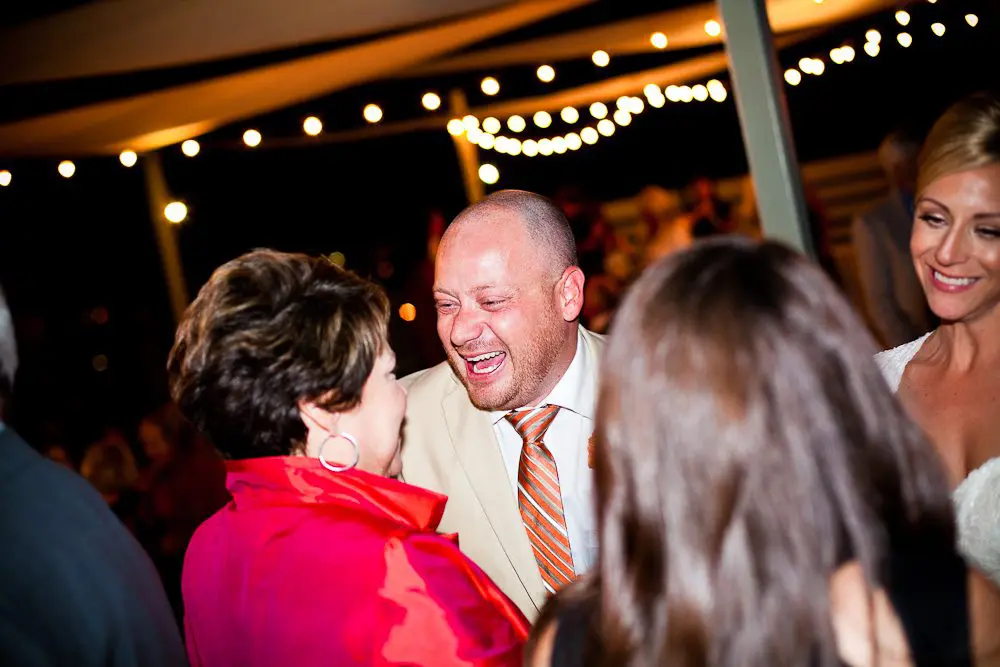 the groom having a grand old time