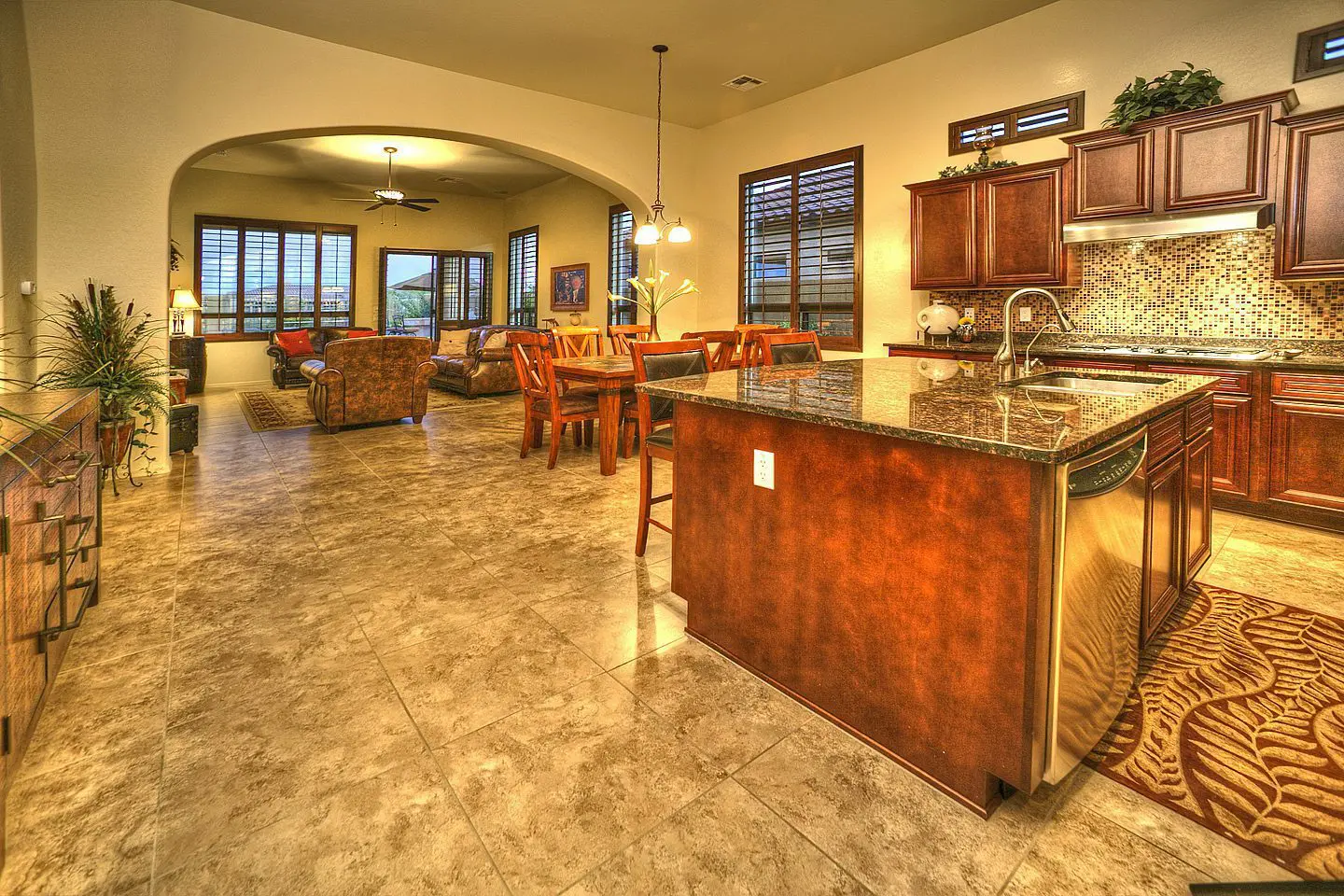 kitchen at night