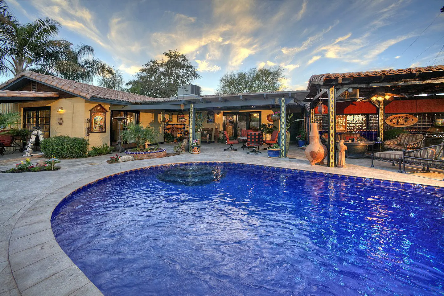 backyard sunset shot