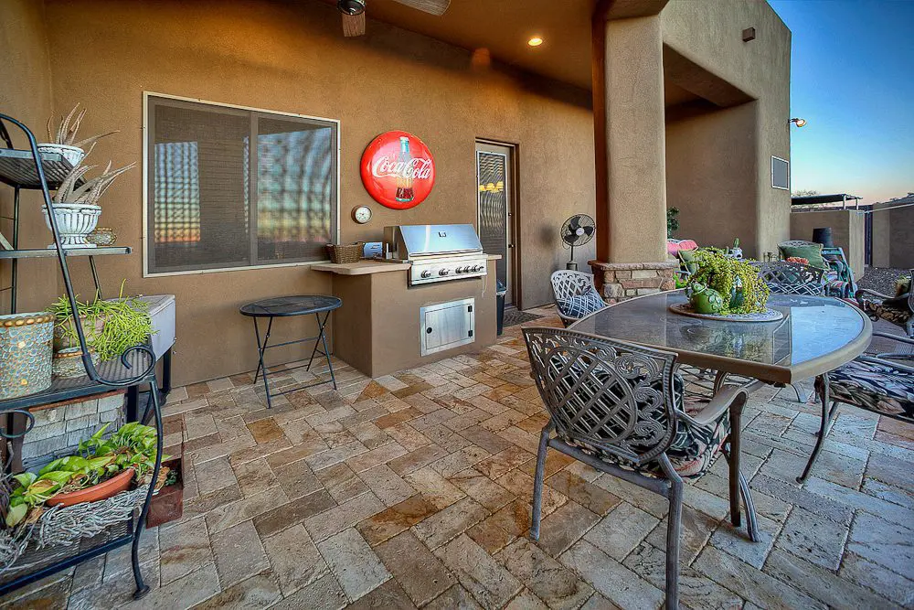outdoor grilling area