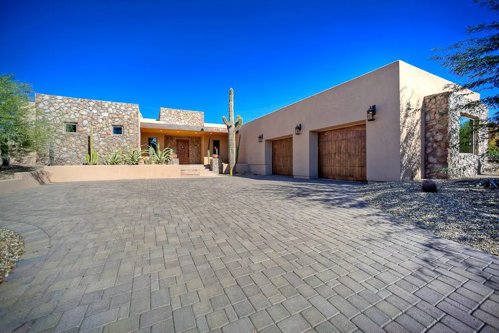 from the driveway