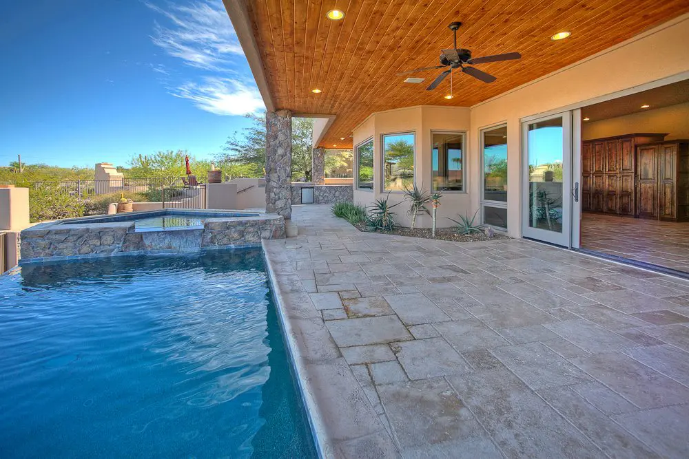 pool in the backyard