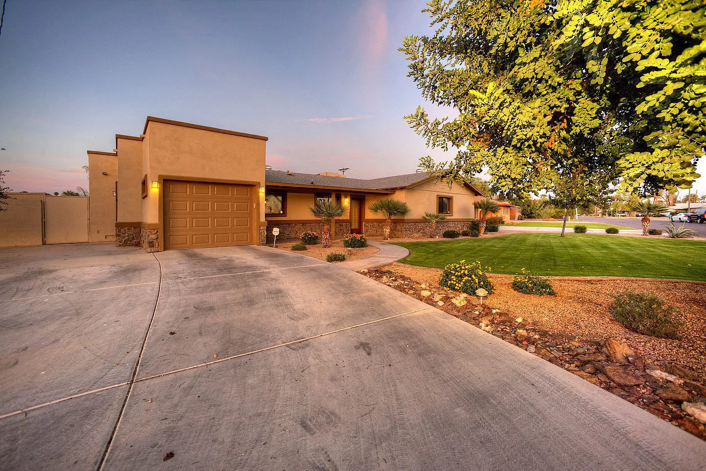 From the driveway