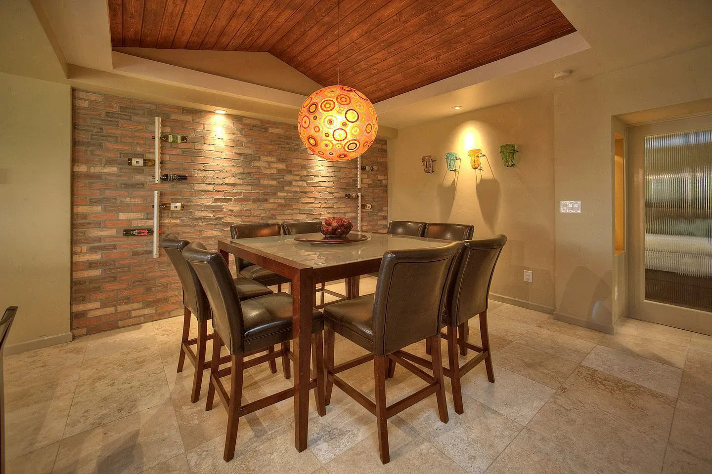 dining area with custom details