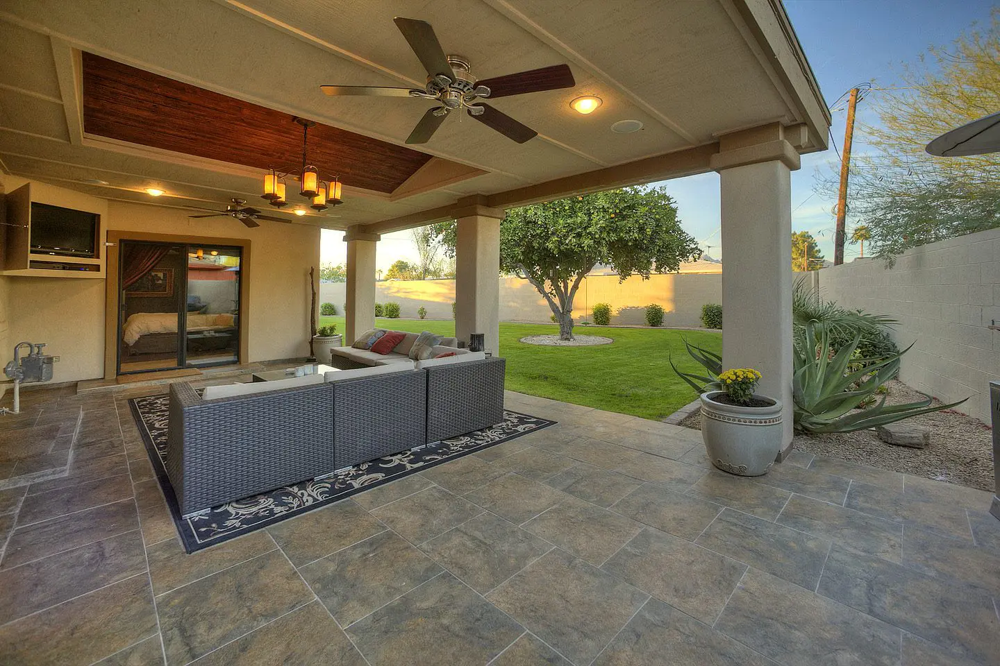 patio leading to backyard