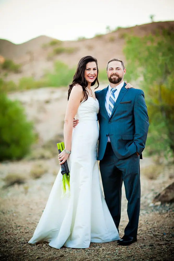 a couple portrait in the desert