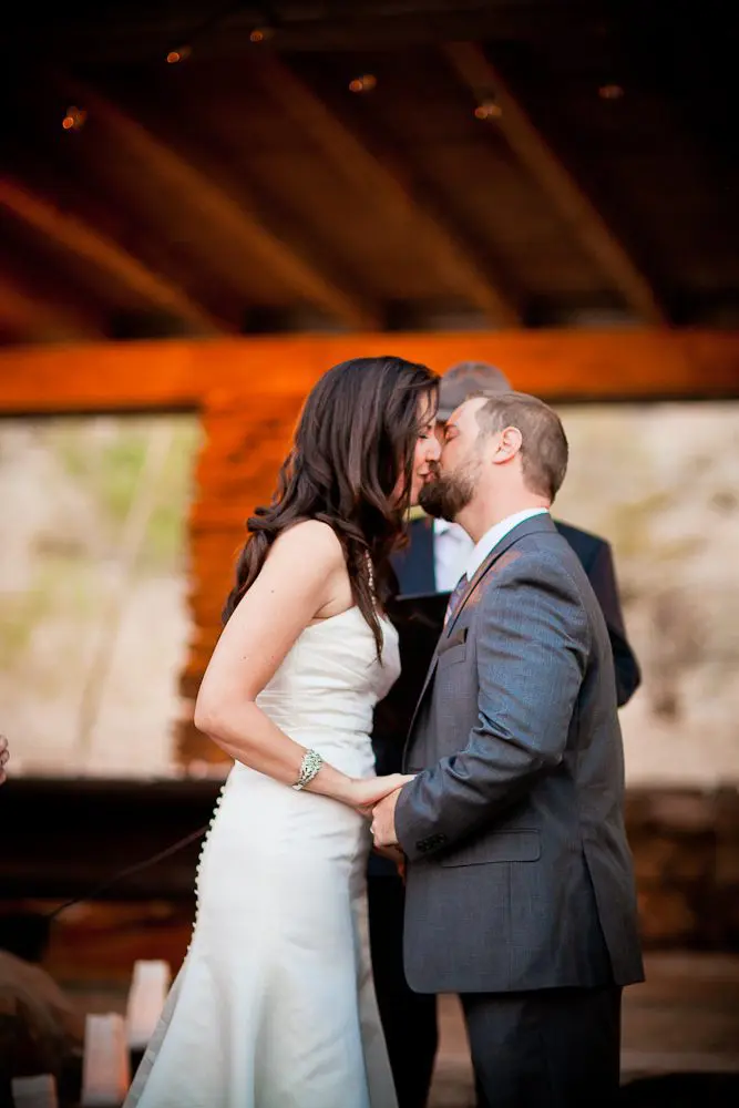 the first kiss during the ceremony