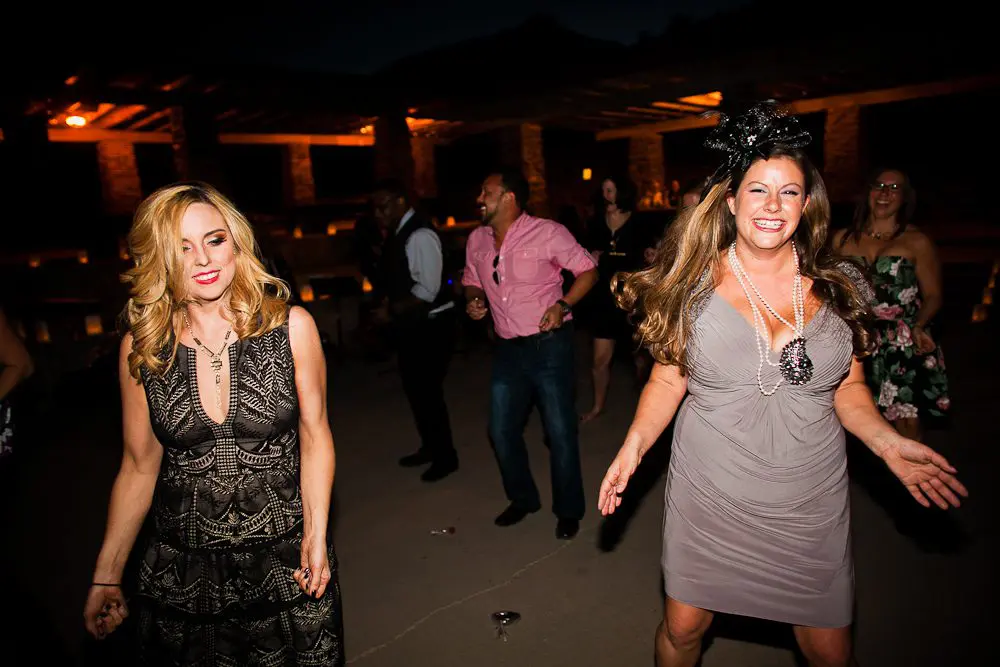 some guests dancing