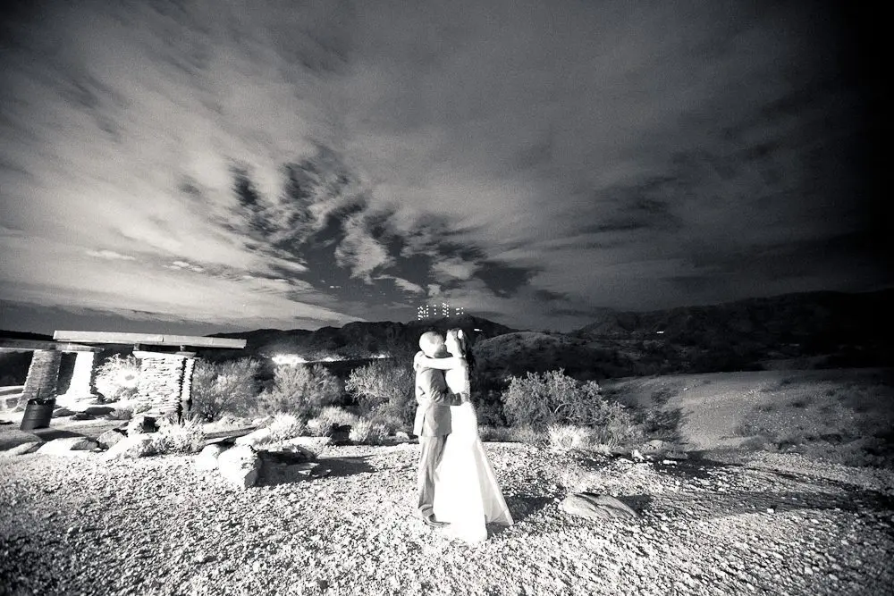 dramatic night shot in the desert