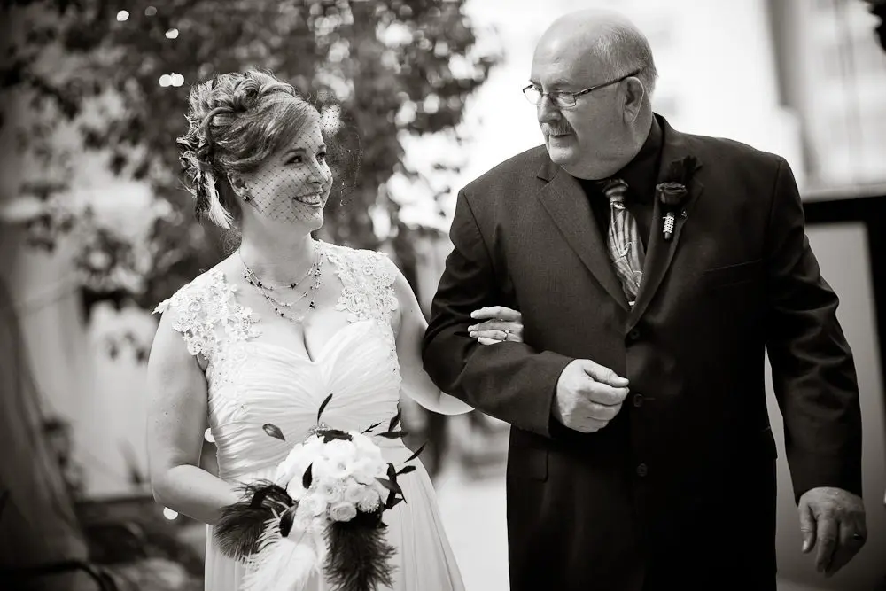 bride walking down the aisle