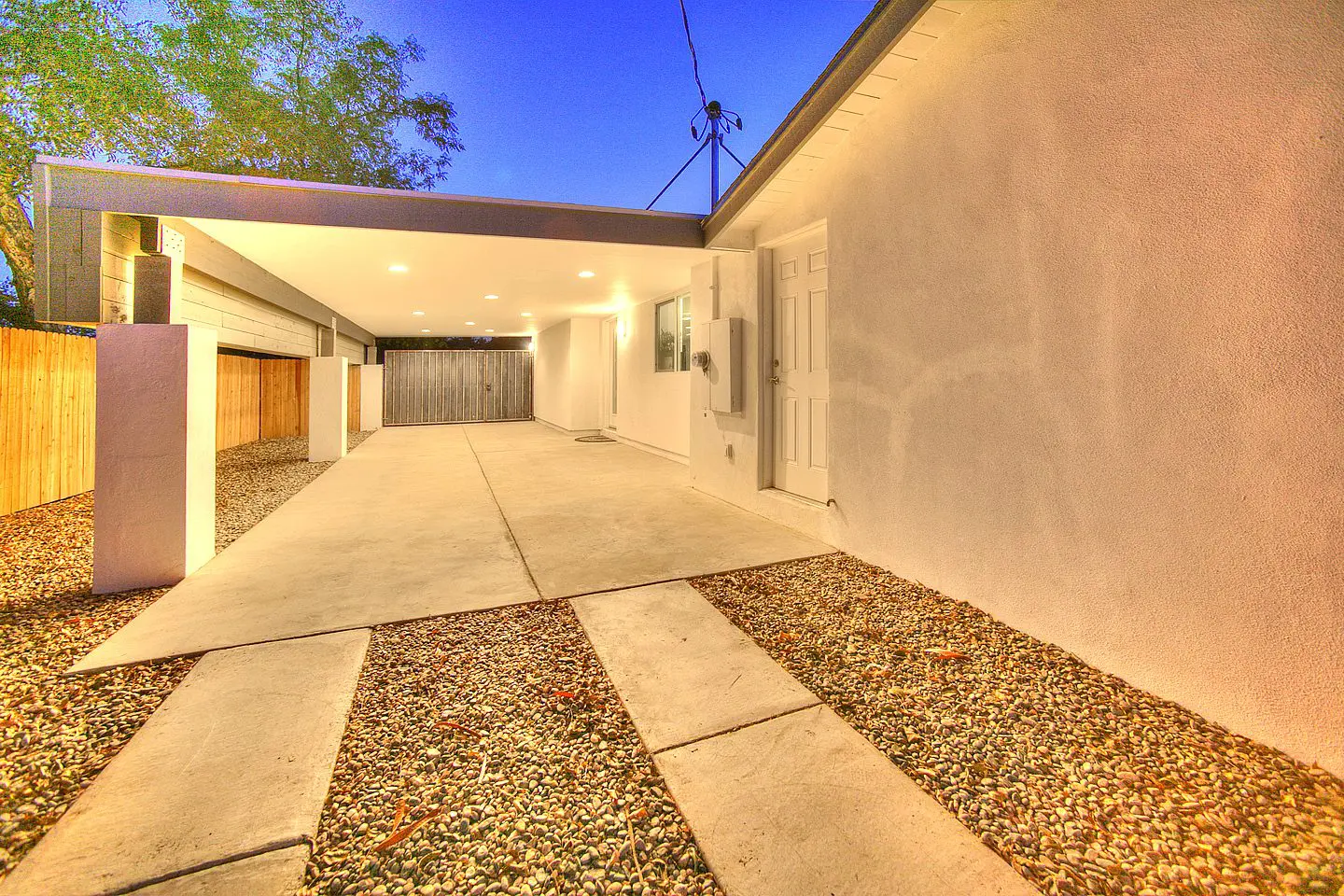 beautifully redone carport