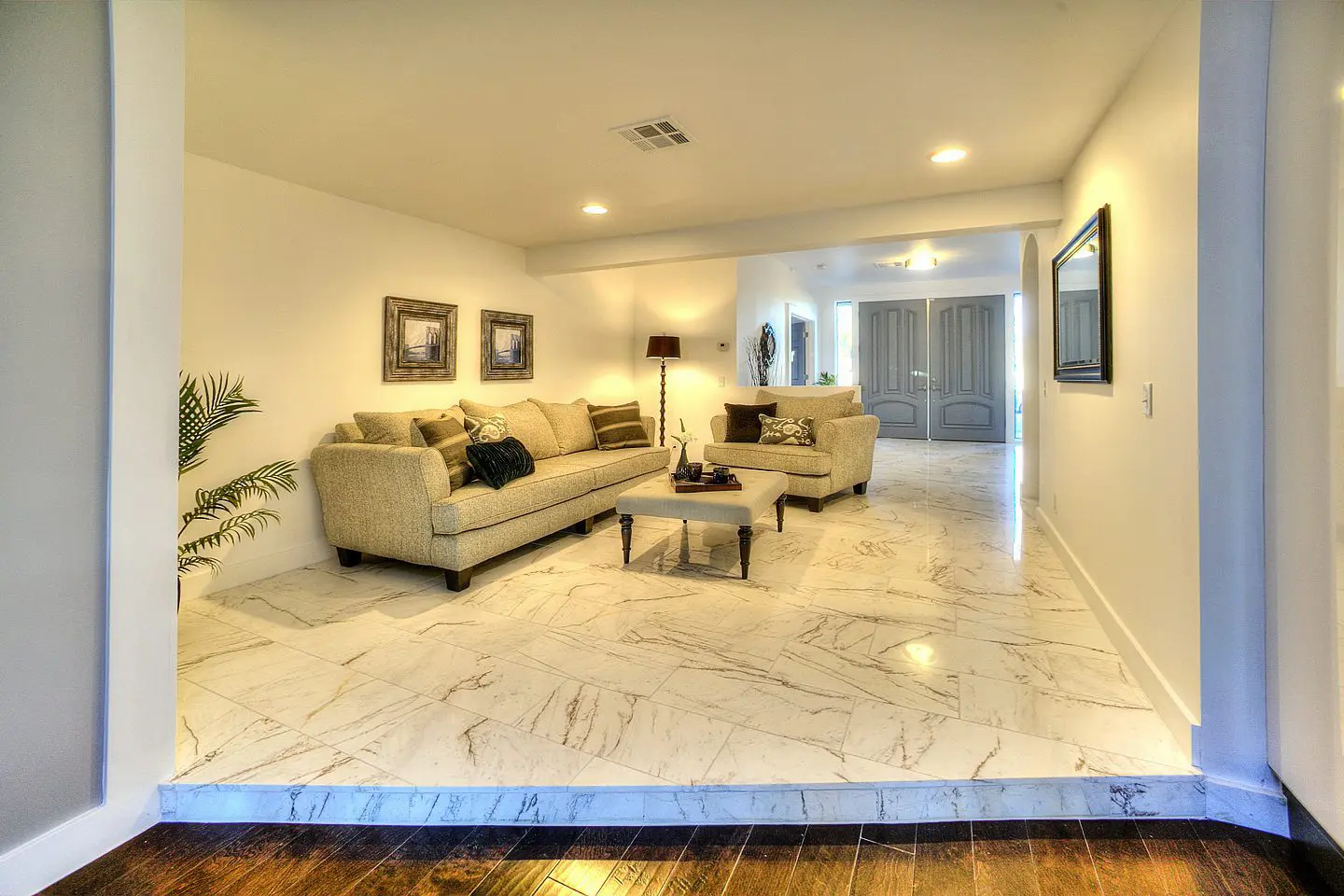 living room towards to front door