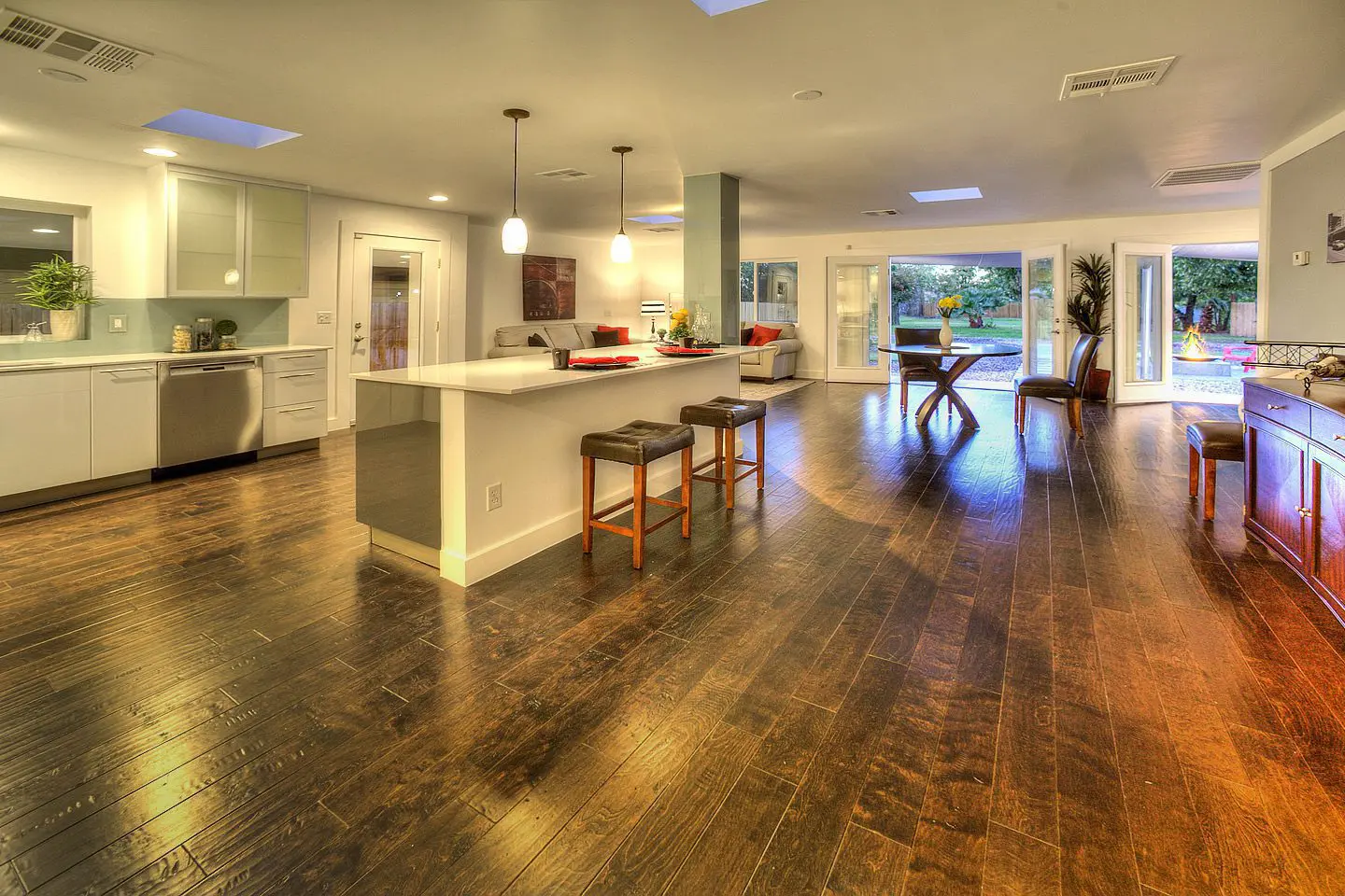 open concept kitchen living room