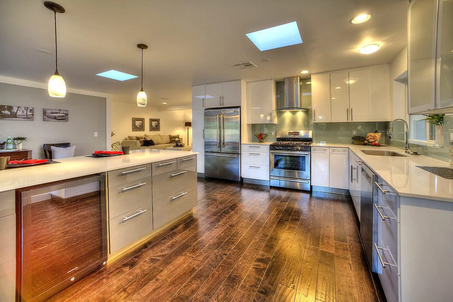 modern open concept kitchen