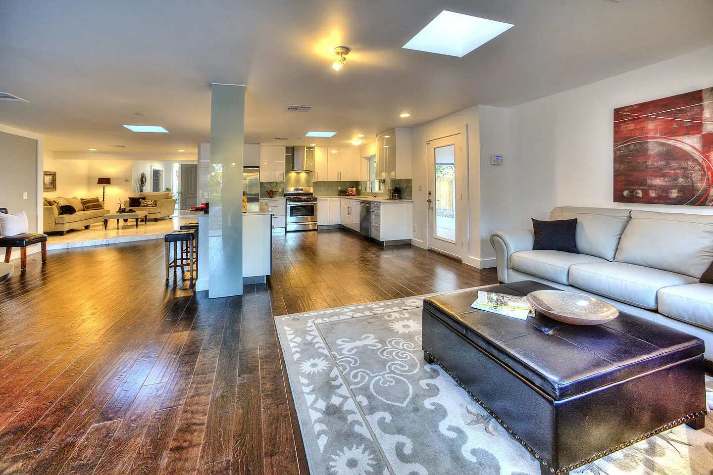 family room looking towards kitchen