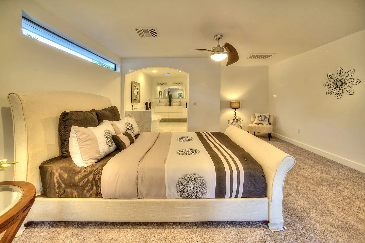 master bedroom looking towards bathroom