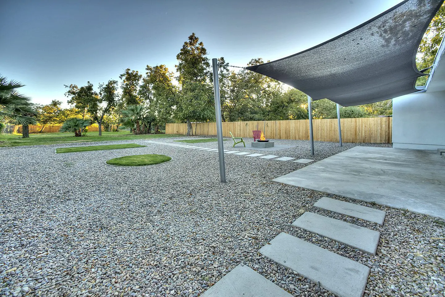 the backyard