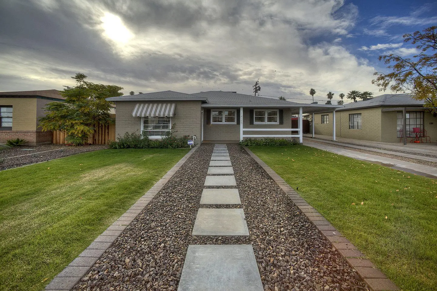 Front yard of Coronado District home