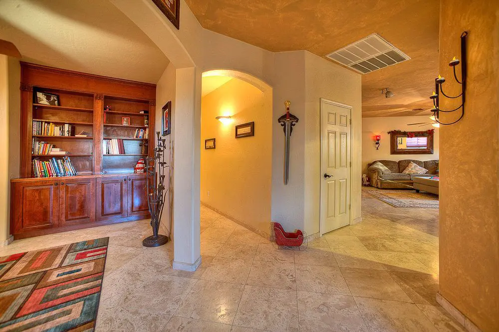 hallway to den and family room