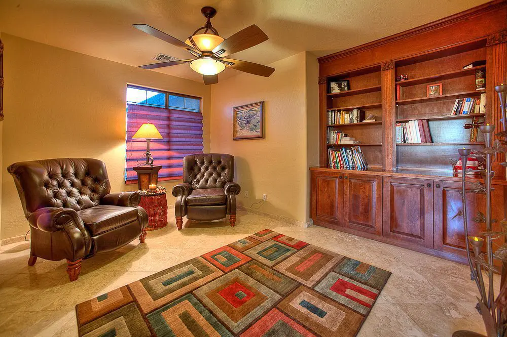 office with custom cabinets