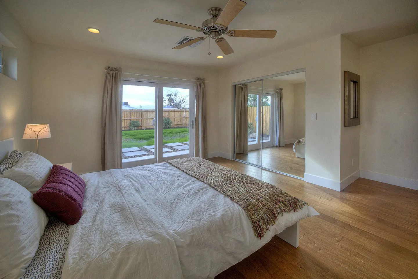 master bedroom looking out to the backyard