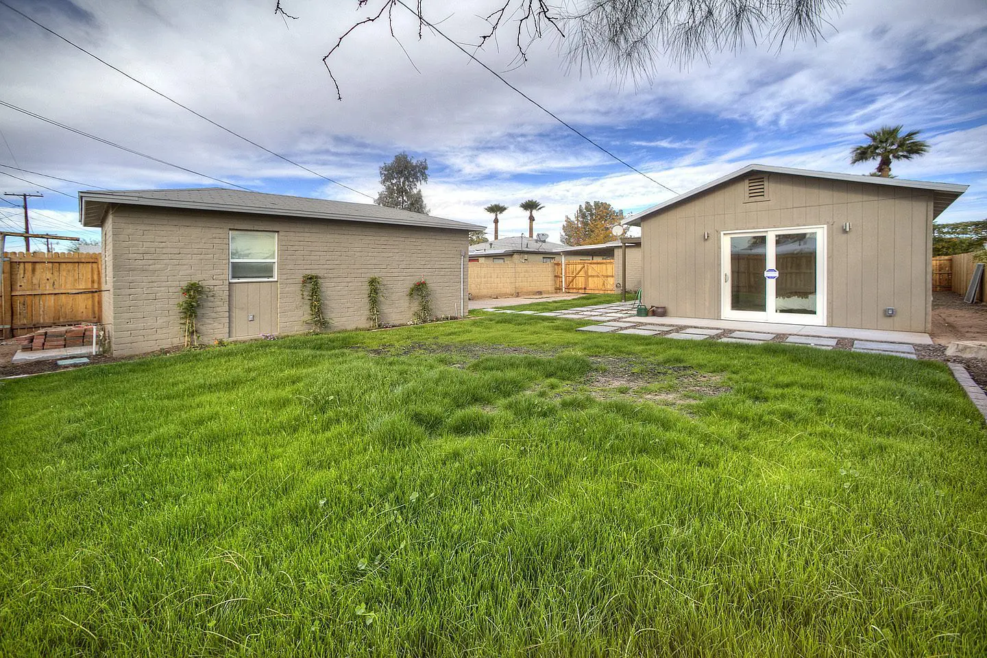 large grass backyard