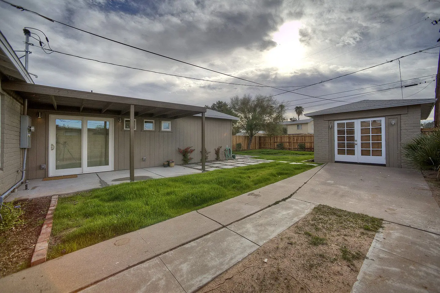 driveway to converted garage
