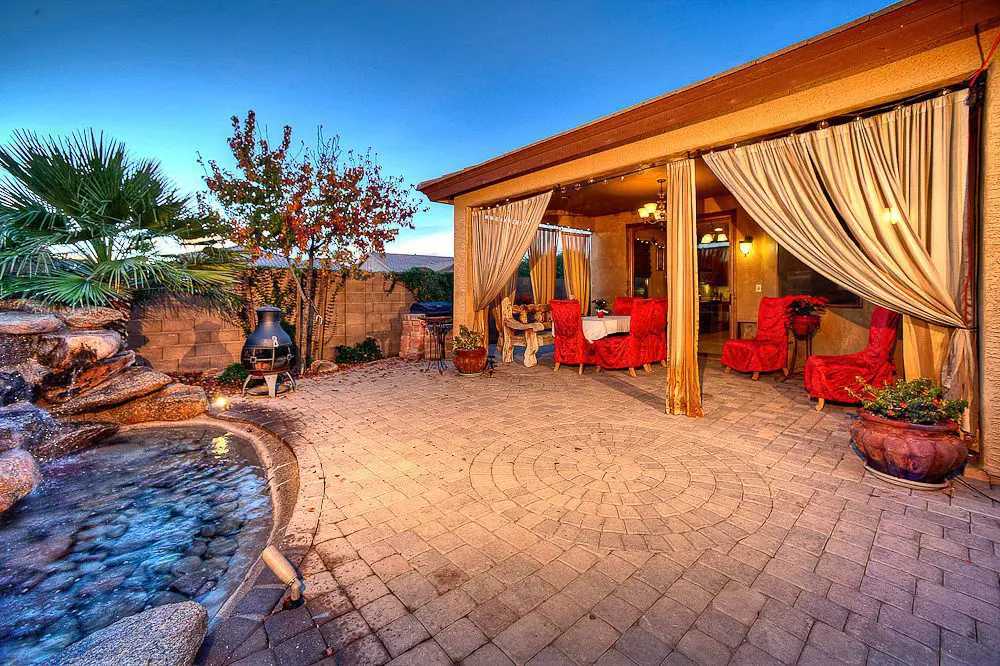stone back patio sanctuary