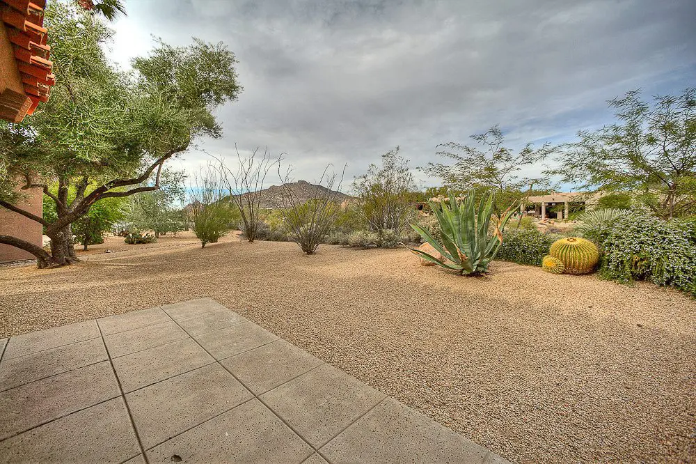 the view of the boulders from the backyard