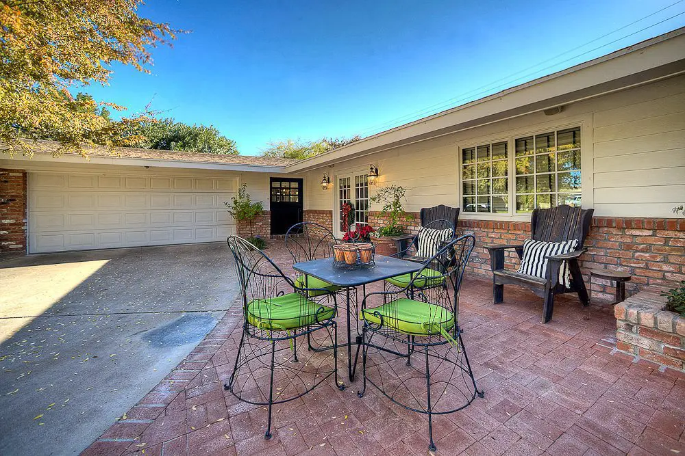 Sitting area on the front patio