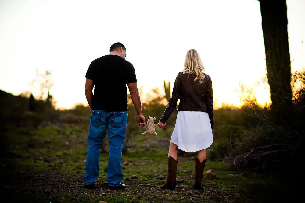with their teddy bear