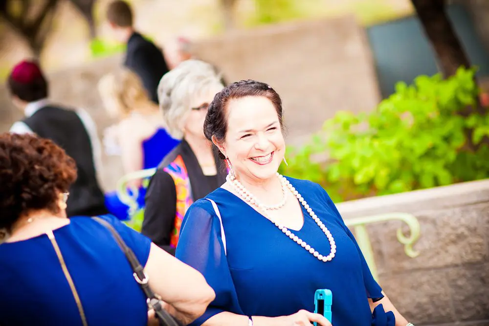 the mother of the groom before the ceremony