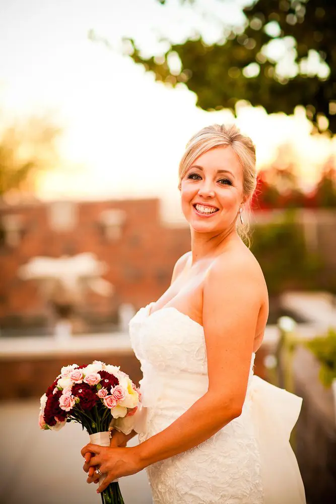 a portrait of the bride
