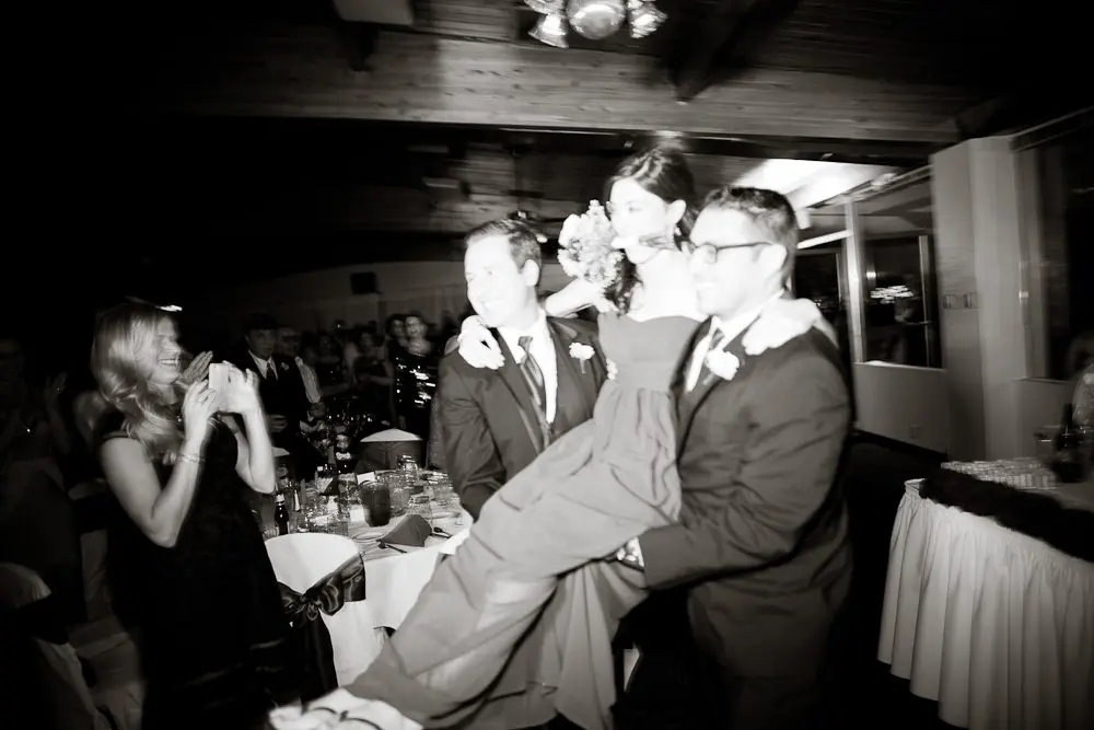 the wedding party being introduced