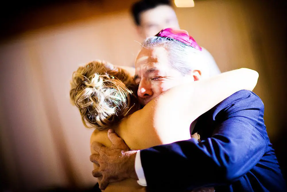 hugs after the father speech